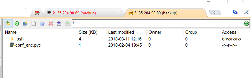 usando o arquivo de backup para obter a senha