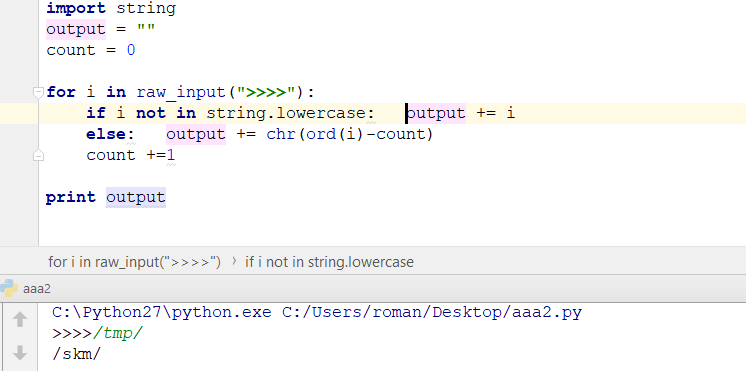 Código Python que executa exatamente a mesma codificação